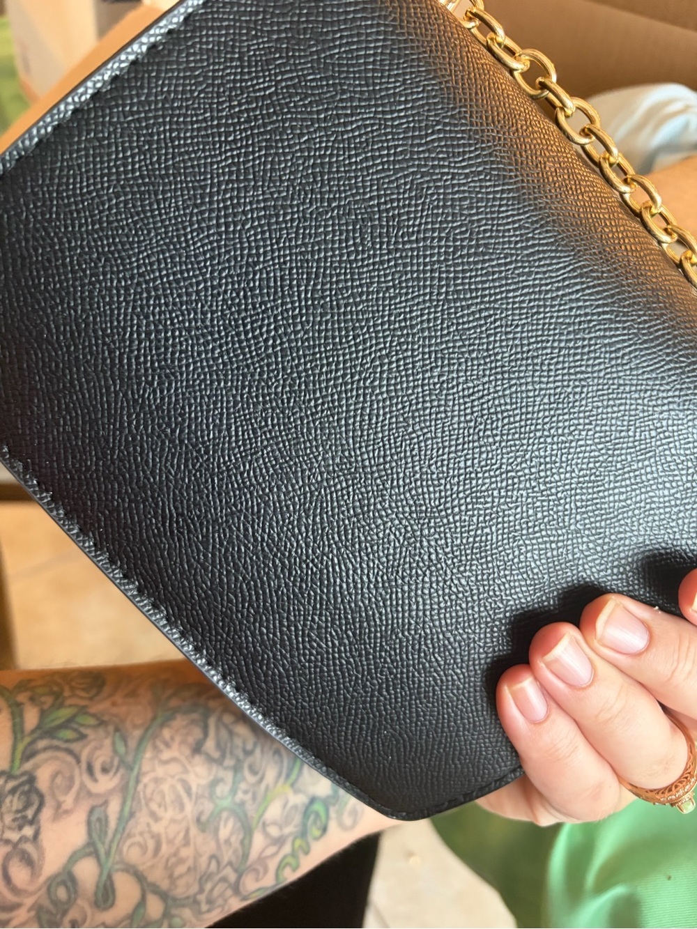 bebe Black Mini Shoulder Bag with Gold Logo Script - Picture 2 of 3